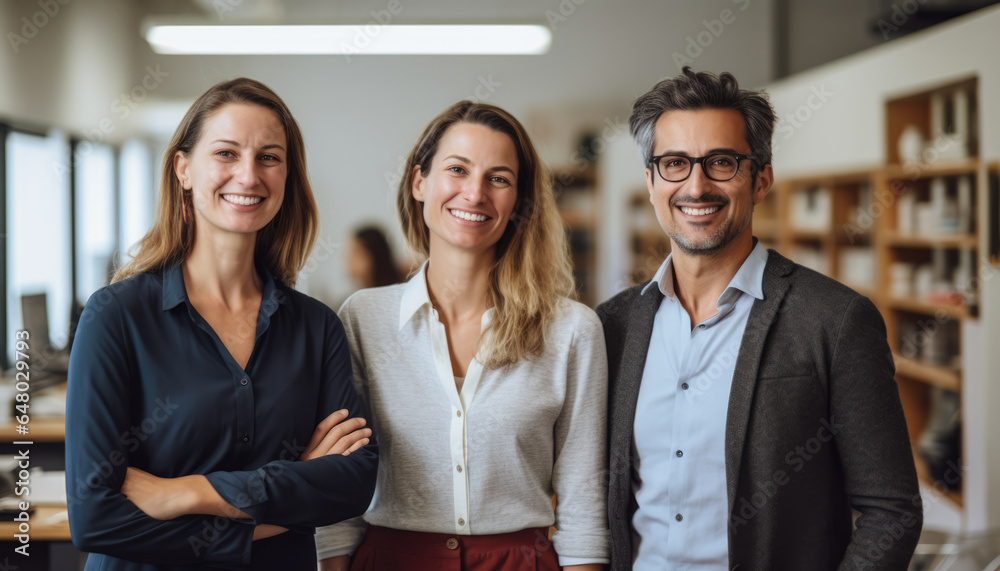 Group of business people together at their workplace Group of business people together at their workplace