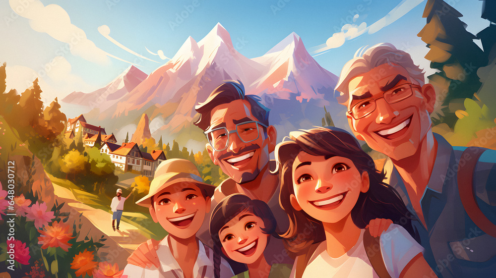 a group of people that are standing together in the mountains Generative AI a group of people that are standing together in the mountains Generative AI