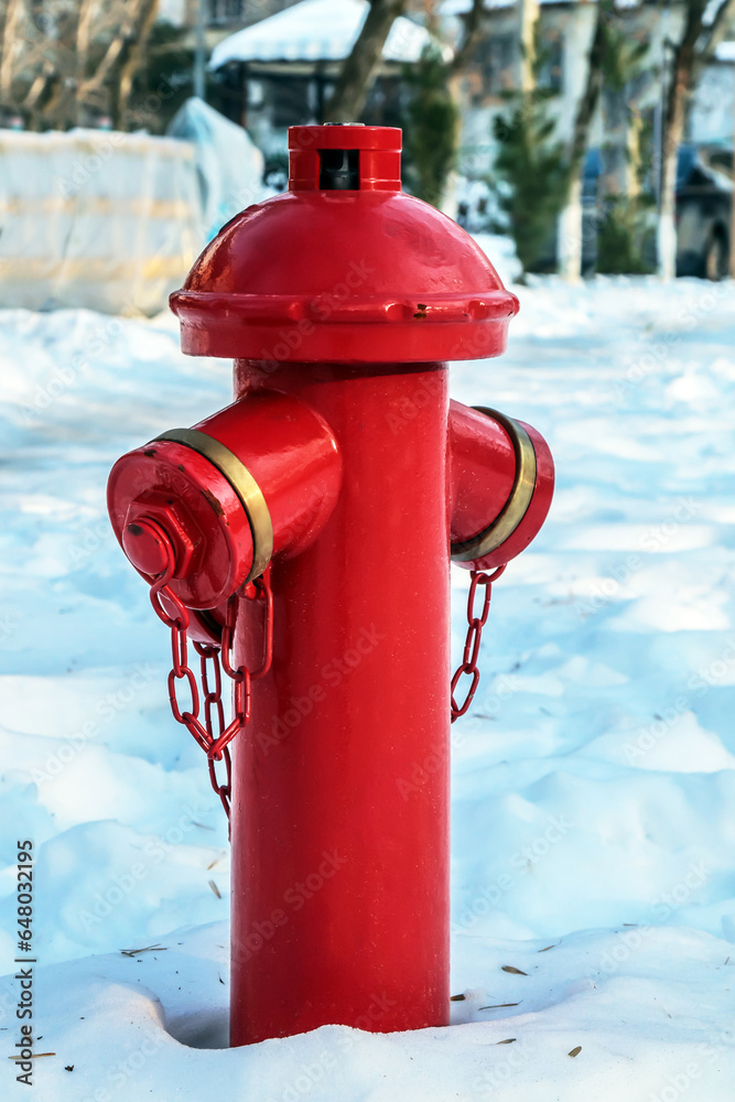 Red fire hydrant outdoors closeup photo Red fire hydrant outdoors closeup photo