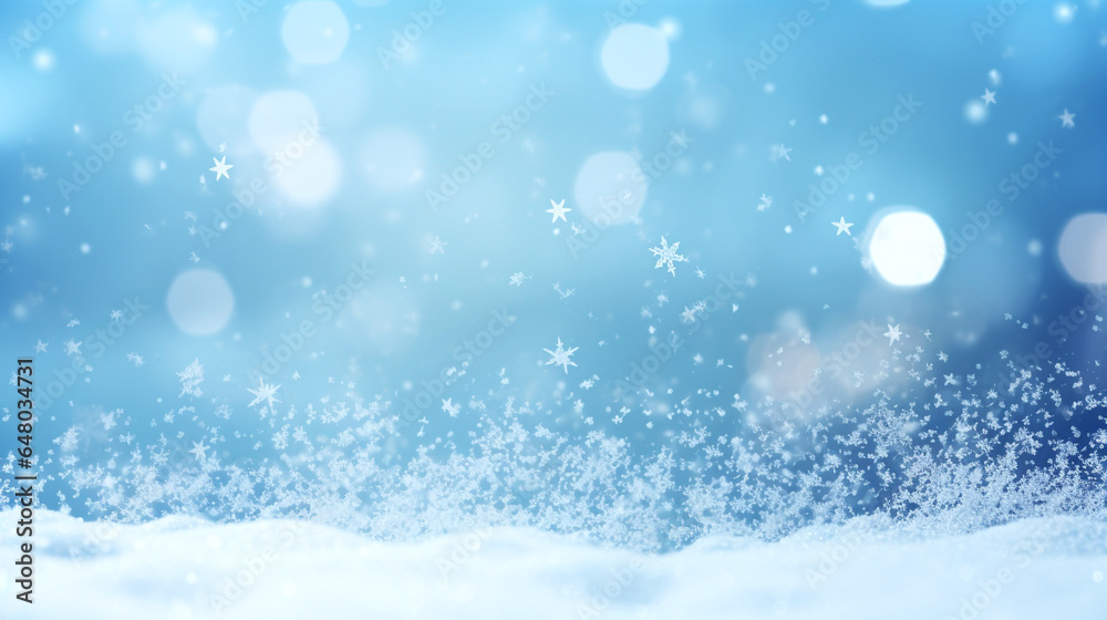 New Year's background with snowflakes. christmas card. Generative Ai