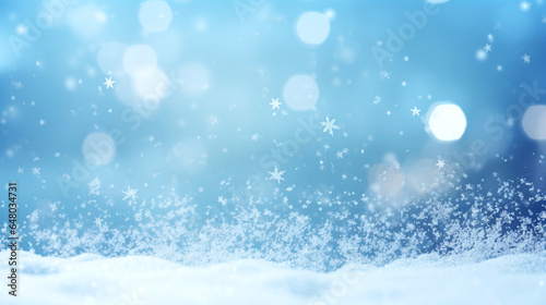 New Year's background with snowflakes. christmas card. Generative Ai © PETR BABKIN