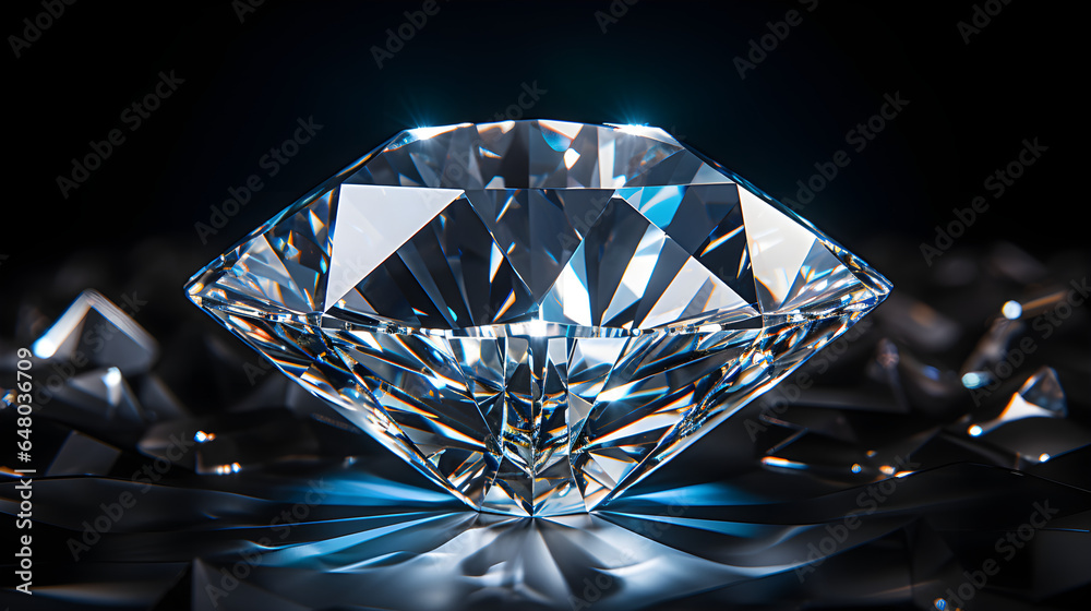 Diamond on the dark background Diamond on the dark background
