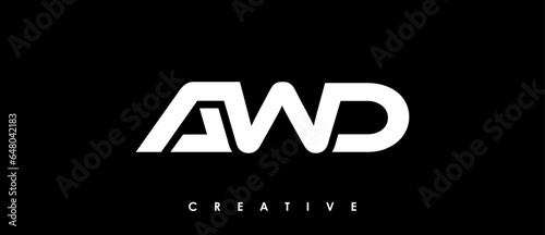 AWD Letter Initial Logo Design Template Vector Illustration photo