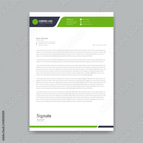 Modern Minimalist Letterhead Template for Company