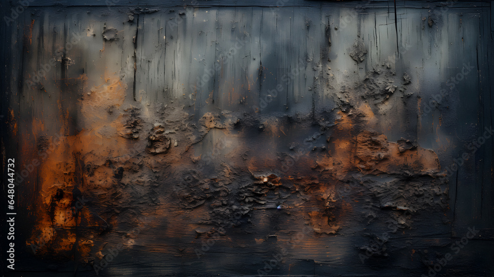 rusty metal surface with rust and rusted paint on it Generative AI - obrazy, fototapety, plakaty 