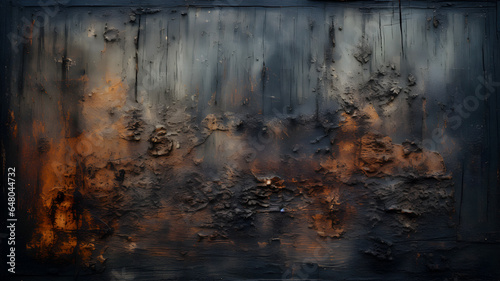 rusty metal surface with rust and rusted paint on it Generative AI photo