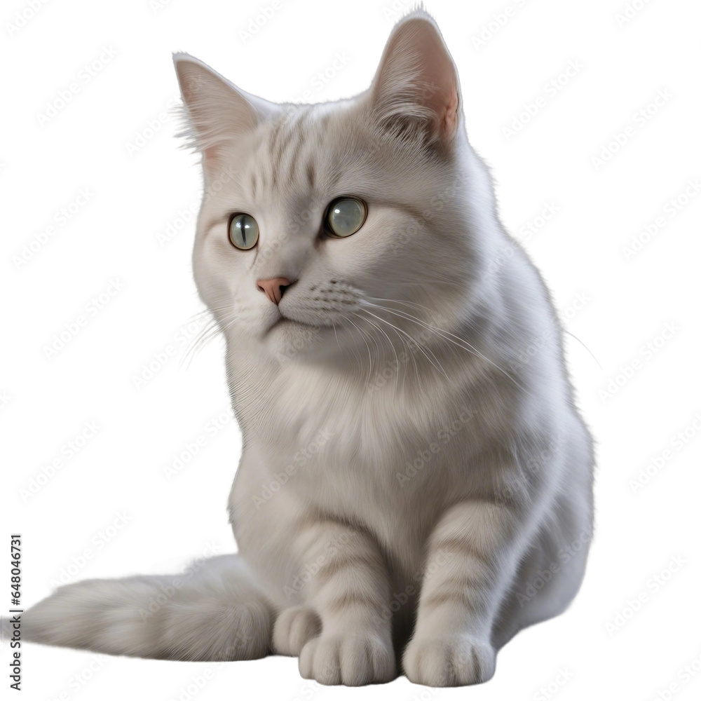 white british cat transparent background