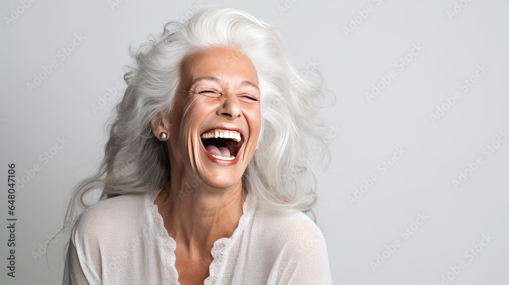 Portrait of a happy, joyful mature woman Portrait of a happy, joyful mature woman