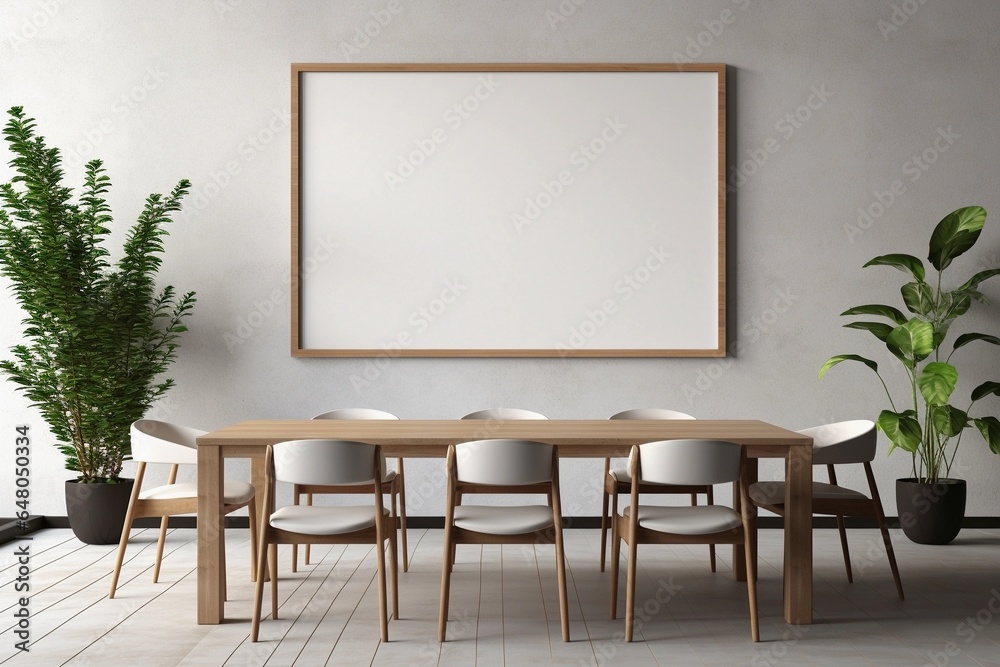 mockup modern frame at modern interior wall mockup modern frame at modern interior wall