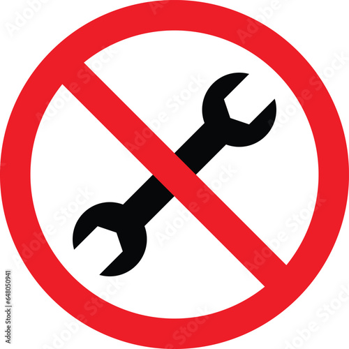 No maintenance required sign vector isolated on white background . No repair sign