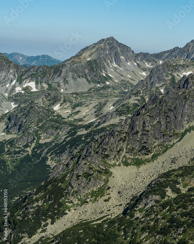 Koprovsky stit mountain peak in High Tatras mountains in Slovakia