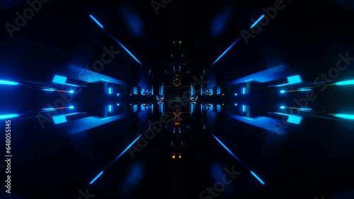 VJ loop pulsates with the rhythmic neon disco strobe light.