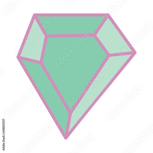 Flat Diamond Illustration