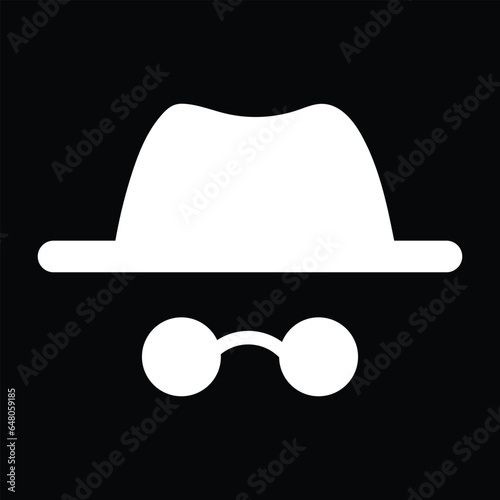 spy vector glyph flat icon