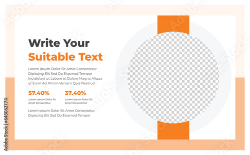 Horizontal cover page design for annual report