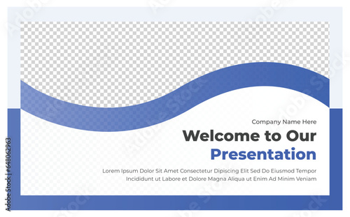 Company profile front page design or horizontal cover page template