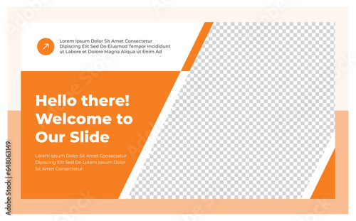 Company profile front page design or horizontal cover page template