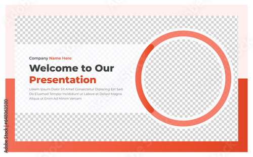 Business presentation cover page or front page design