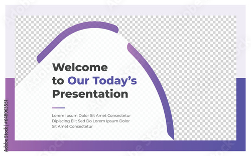 Post template for business conference or web banner and video thumbnail