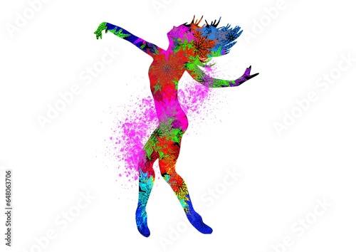 Watercolor Dancer drawing, silhouette of a dancing person, Watercolor dancing, Hiphop, Classical
