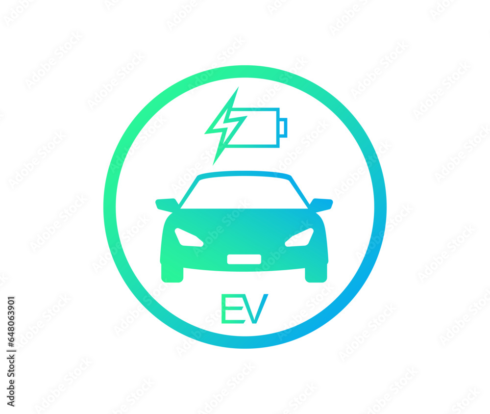 Electric car charging. Battery Charging icon. Ev car. Eco friendly vehicle concept. Vector illustration. Electric car charging. Battery Charging icon. Ev car. Eco friendly vehicle concept. Vector illustration.