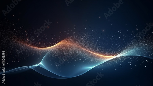 Modern digital abstract background. wave particle technology background.