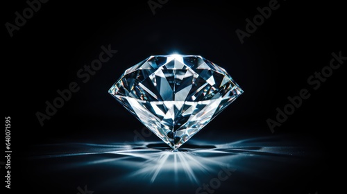 diamond on black background