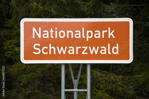 NPS Welcome Sign at Nationalpark Schwarzwald, Black Forest National Park
