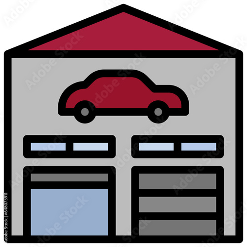 ROOM CAR filled outline icon,linear,outline,graphic,illustration