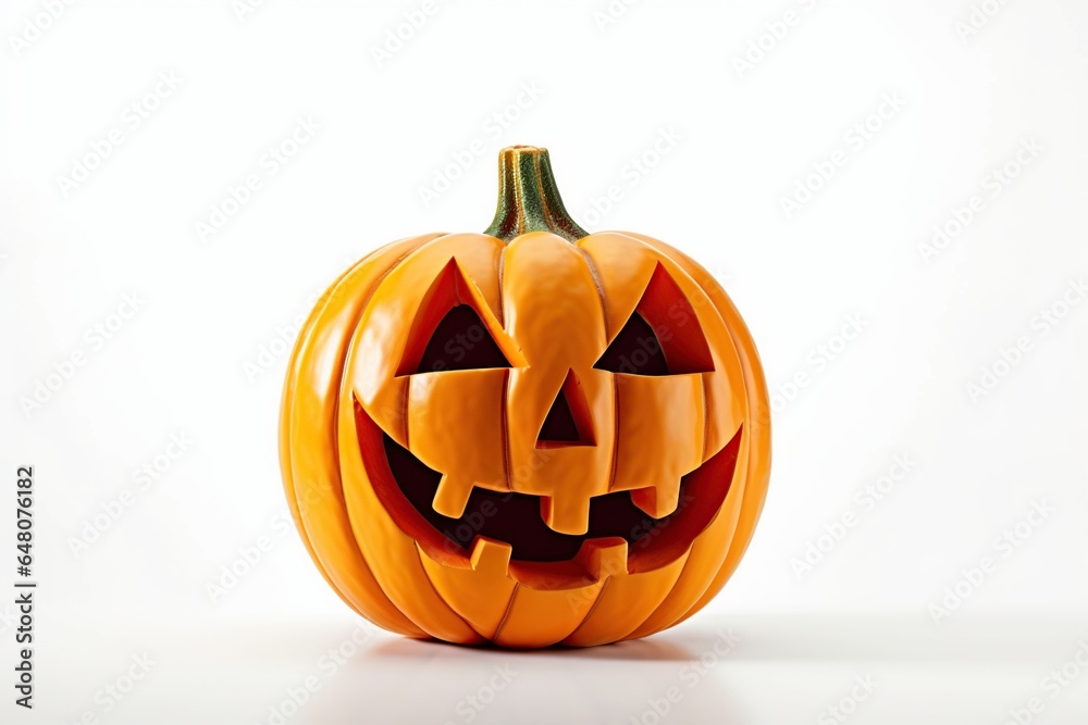 Halloween pumpkin on white background. Halloween pumpkin