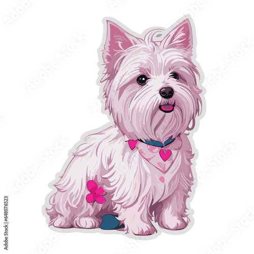 Yorkshire terrier on white Love Face