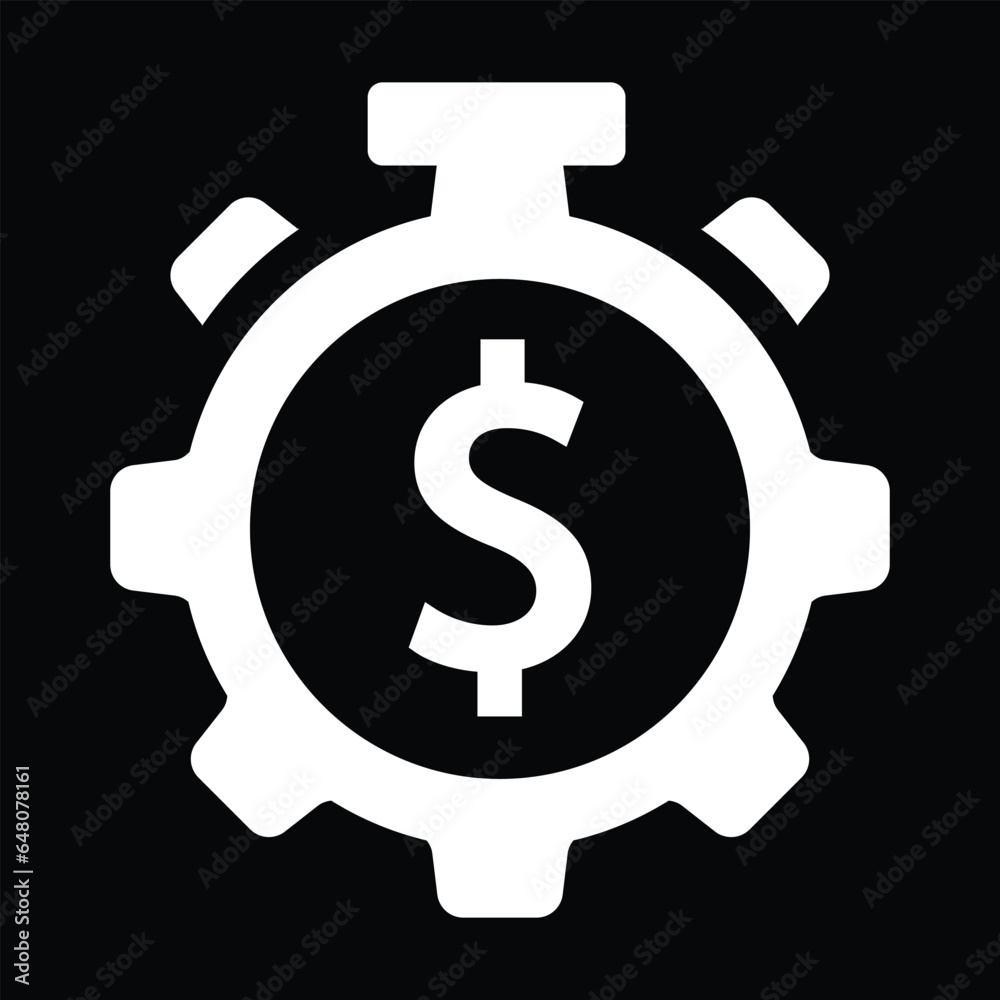 stopwatch icon, black background icon vector stopwatch icon, black background icon vector