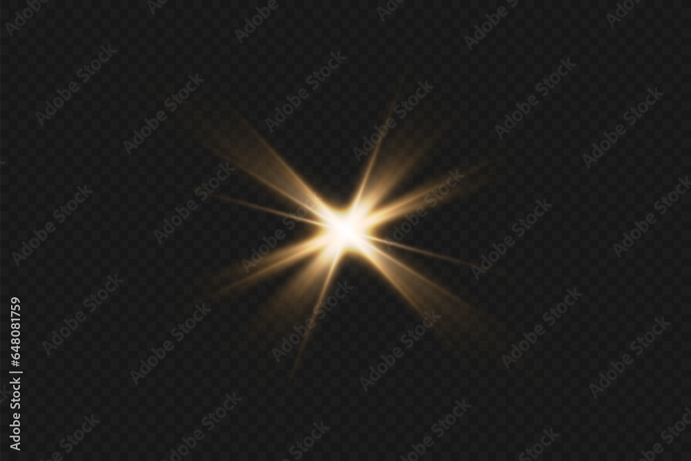 Light effects, glare, glitter, explosion, golden light, Vector illustration. shining golden stars. Light effects, glare, glitter, explosion, golden light, Vector illustration. shining golden stars.
