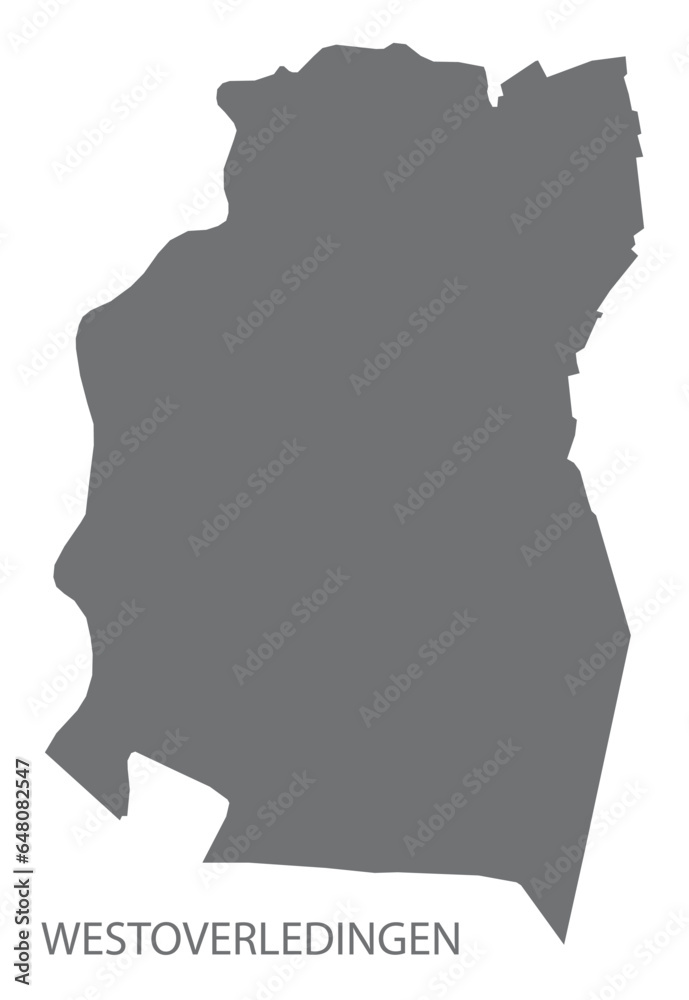 Westoverledingen German city map grey illustration silhouette shape