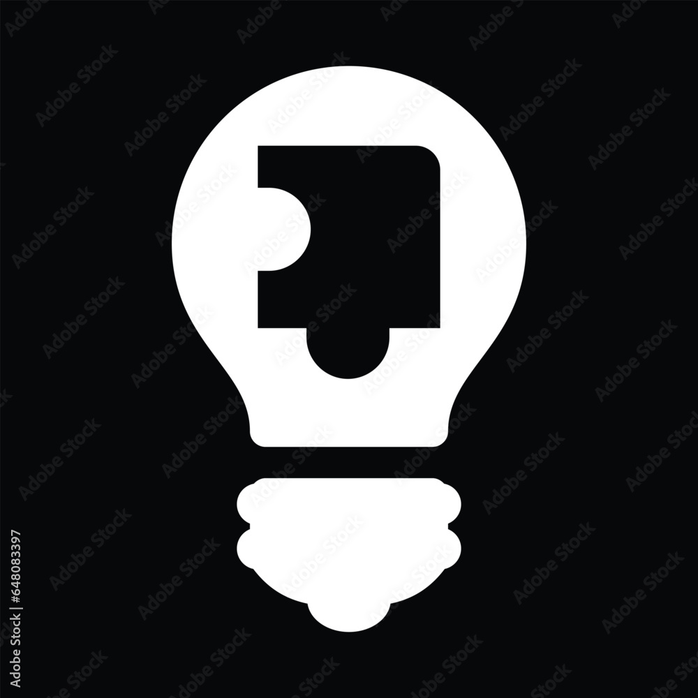 Light bulb puzzle icon
Light bulb puzzle icon
