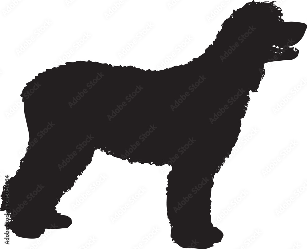 Dog silhouette sign vector illustration. Black dog shape over white background. Protection concept. Vet clinics logo conceptual illustration