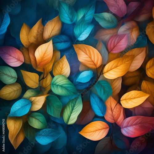 colorful leaves in autumn.