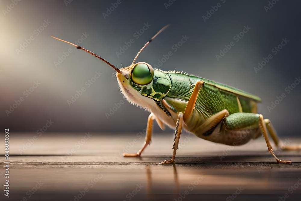 Fototapeta premium grasshopper on a leaf