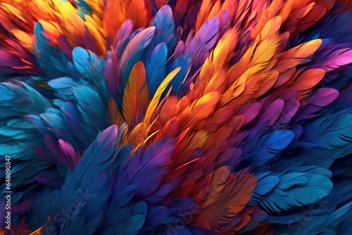 Beautiful abstract of colorful feathers  texture background  abstract feather background  feather pattern