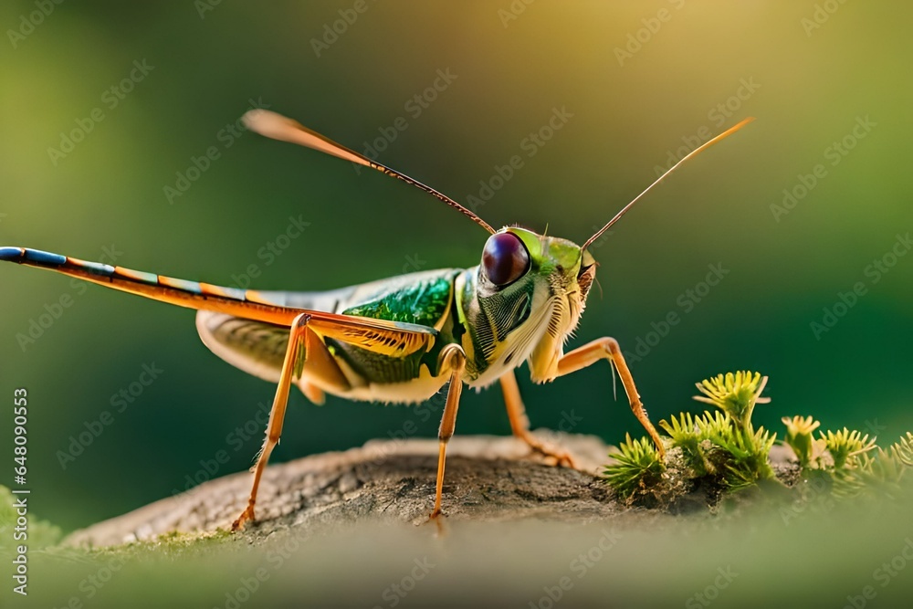 grasshopper on a leaf grasshopper on a leaf