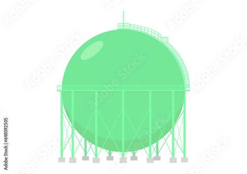 都市ガスの球形ガスタンク