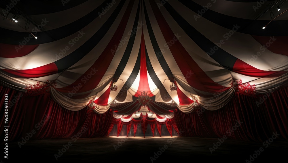 Inside the circus tent background - obrazy, fototapety, plakaty 
