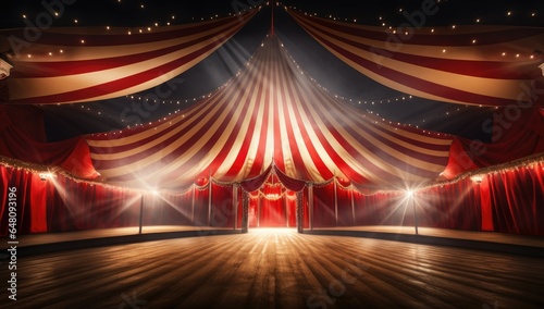 Inside the circus tent background © Virtual Art Studio