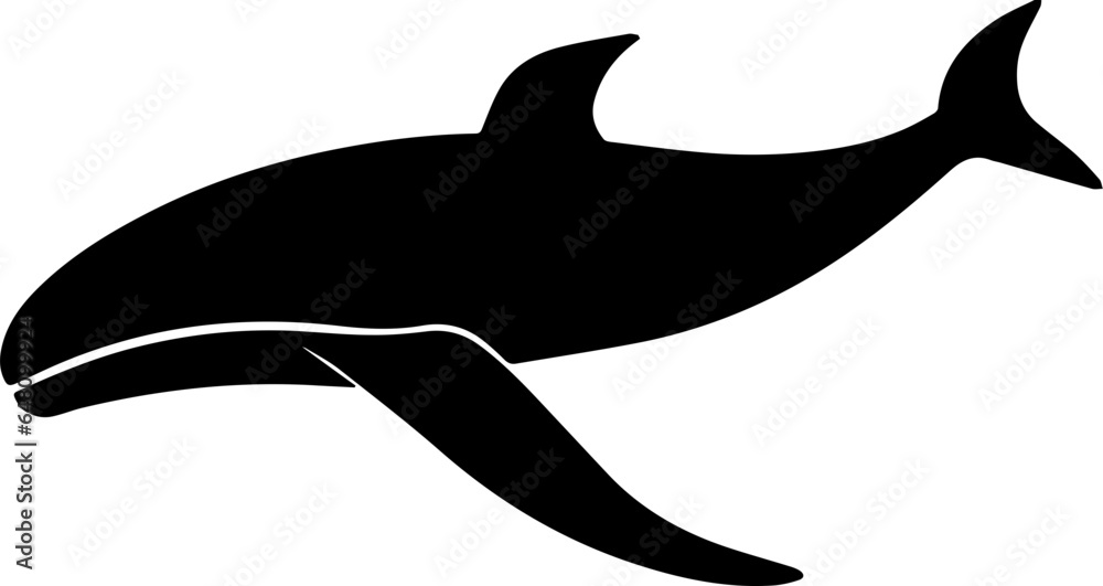Obraz premium Blue Whale Icon