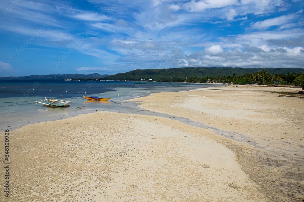 White sand beach in Siquijor Philippines.