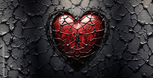 heart in the dark, spider web in a shape of heart digital hd wallpaper