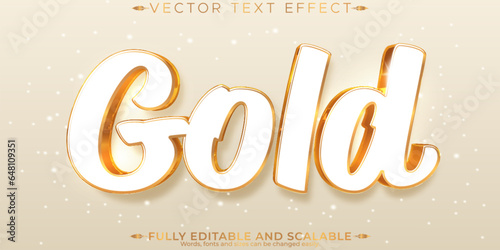 Gold text effect, editable elegant and rich text style