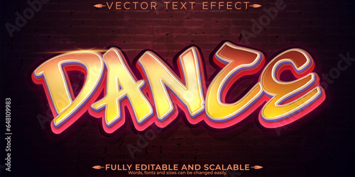 Graffiti text effect, editable spray and street text style