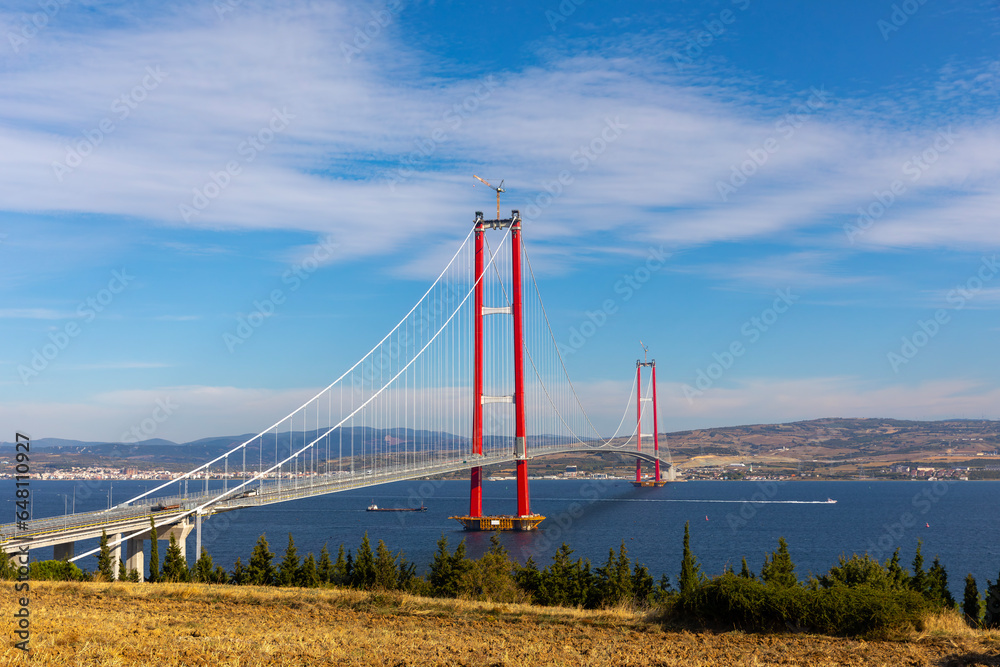 new bridge connecting two continents 1915 canakkale bridge (dardanelles bridge), Canakkale, Turkey