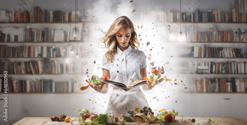 chef book photography woman cooking on a modern kitchen hd wallpaper